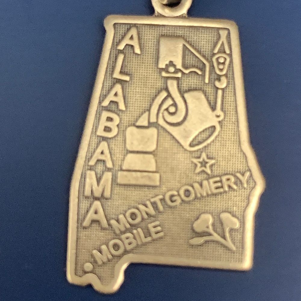 .925 Alabama State Sterling Silver Jewelry Charm #travel #Montgomery